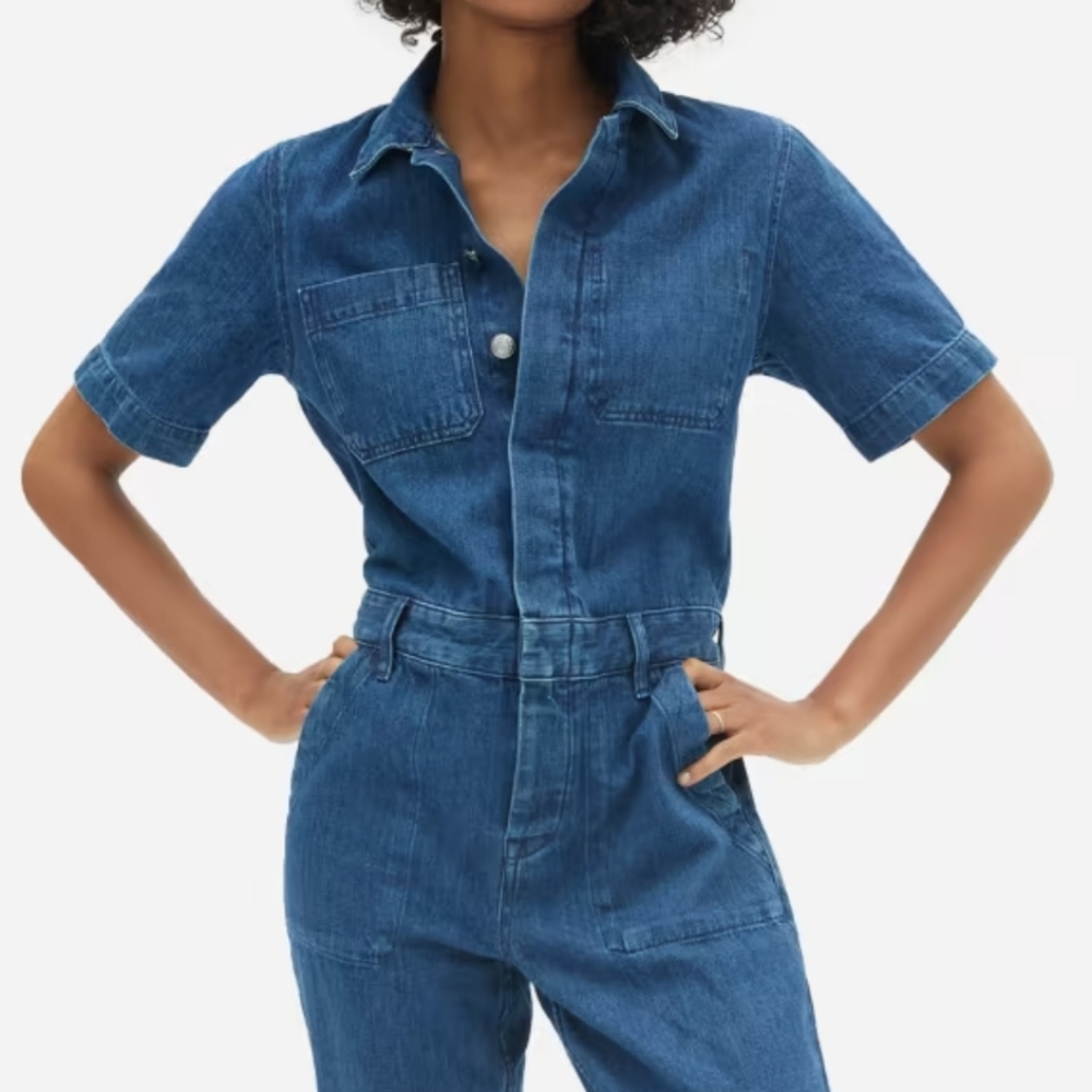 Everlane Blue Denim Jumpsuit